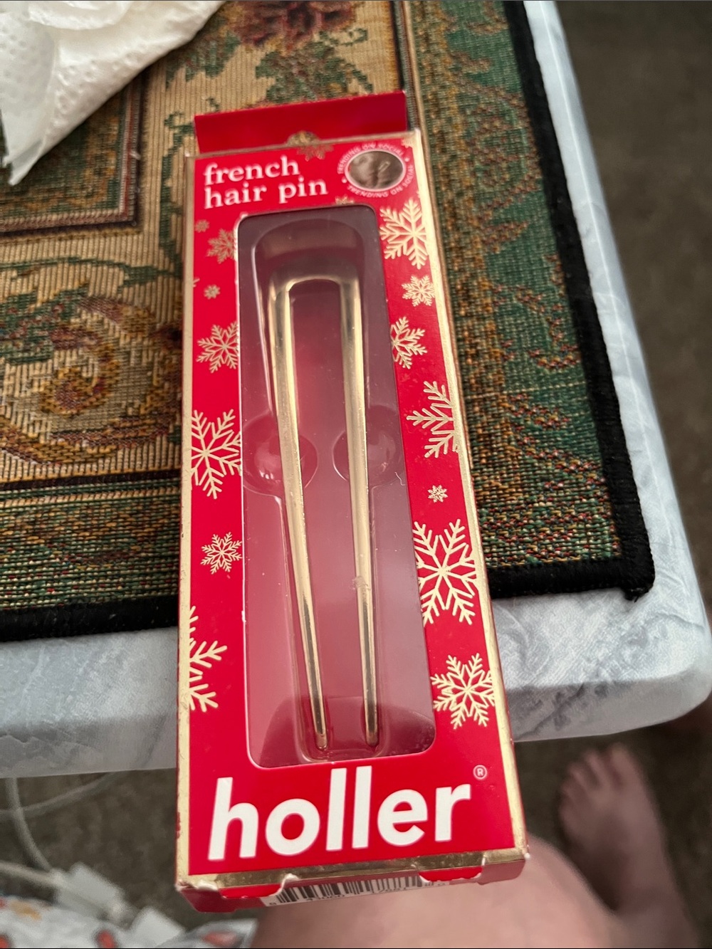 Holler Gold French Hair Pin - Classic Gold Finish